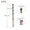 sourcing map 5 Pcs High Speed Steel Hex Shank Twist