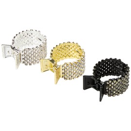 Pack of 3 Small Hair Clips for High Ponytail Non-Slip Metal Rhinestone Hair Clips Ponytail Holder High Ponytail Claw Clip Decorative Hair Pins Hair Accessories for Women Girls