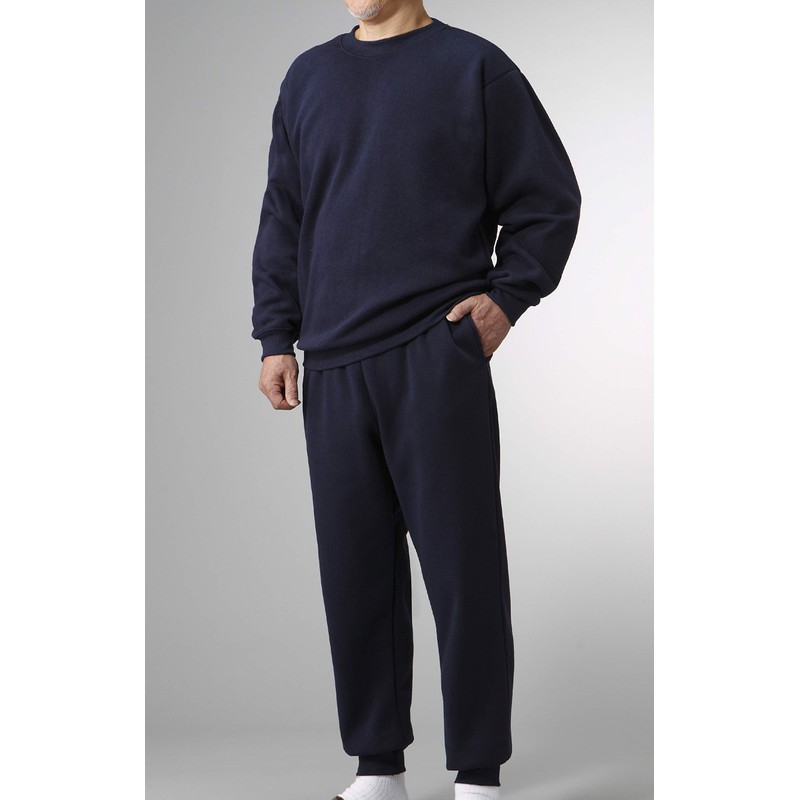 Little Island Men's Fleece Lined Sweatshirt and Pants, Room Wear,