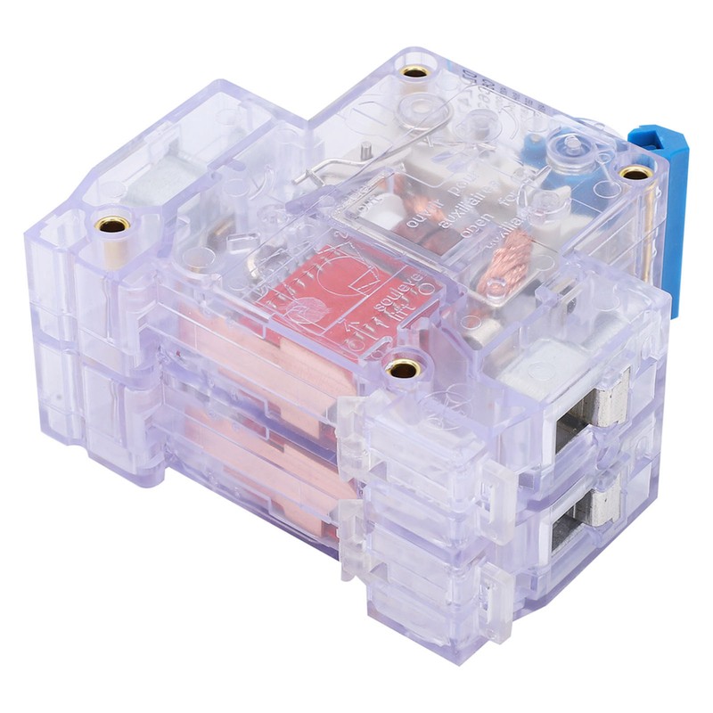 6pcs DZ47‑63 2P 6‑63A Transparent MCB Mini Circuit Breaker Air