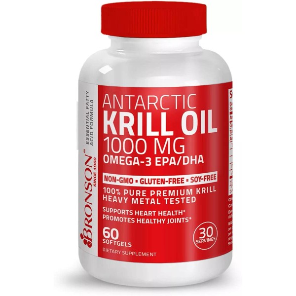 Bronson Aceite De Krill 1000mg 60 Capsulas Omega 3 Dha Epa Eg Aa29