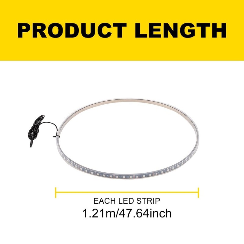 Blueshyhall 15.5 inch LED Rim Wheel Ring Lights 4 PCS
