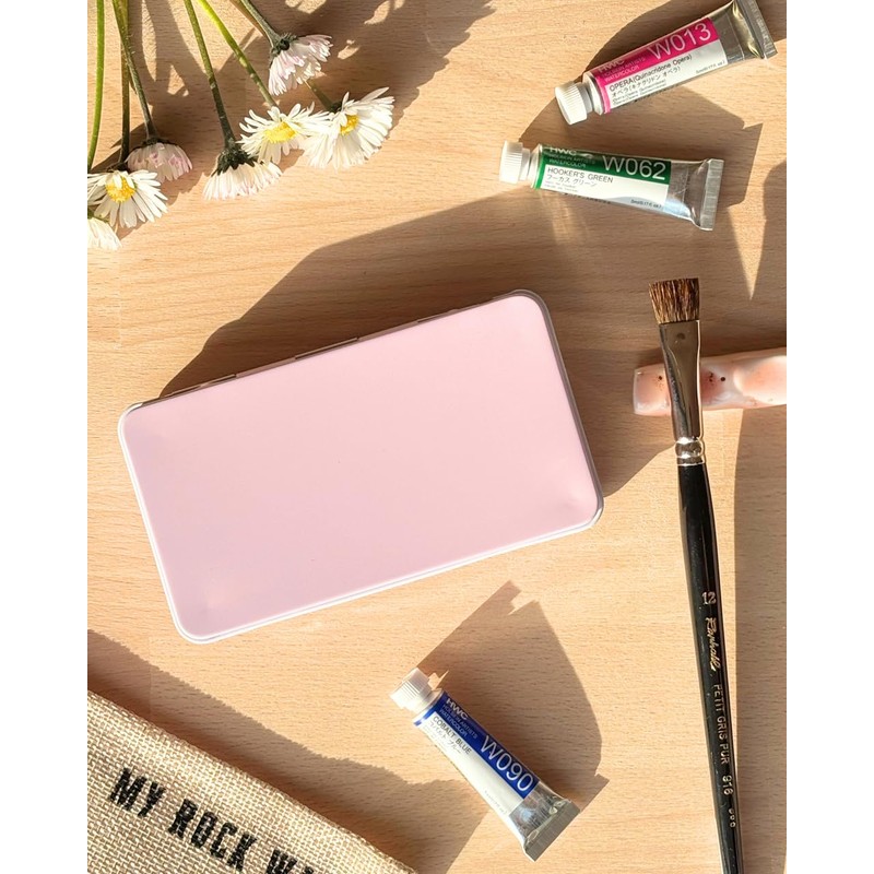 My Rock Way Pale Pink Love Empty Metal Watercolour Tin