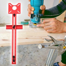 YINSHCO 24‘’ 4 in 1 Router Milling Groove Bracket, Aluminum Alloy Router Circle Cutting Jig Multifunctional Cabinet Hardware Jig and Router Guide, Adjustable Cutting Router Jig Tool for Woodworking