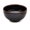 Hakusan Pottery 5 Dimensions Deep Men, Black, Φ15.5 x 8.5cm,