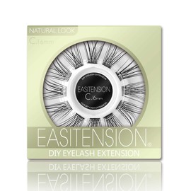 DIY Eyelash Extension, Glue Bonded Band Individual Lash 12 Clusters Natural Lashes Set, Home Eyelash Extension, C curl Lashes Pack (16MM-Natural)