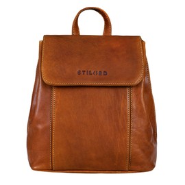 STILORD 'Fiona' Leather Backpack Women - Vintage Handbag-Backpack - Elegant Daypack & Rucksack for Work, University & City Genuine Leather, Colour:brandy - brown