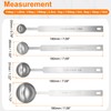 sourcing map 4pcs Single Measuring Spoon Set 1/4 1/2 1