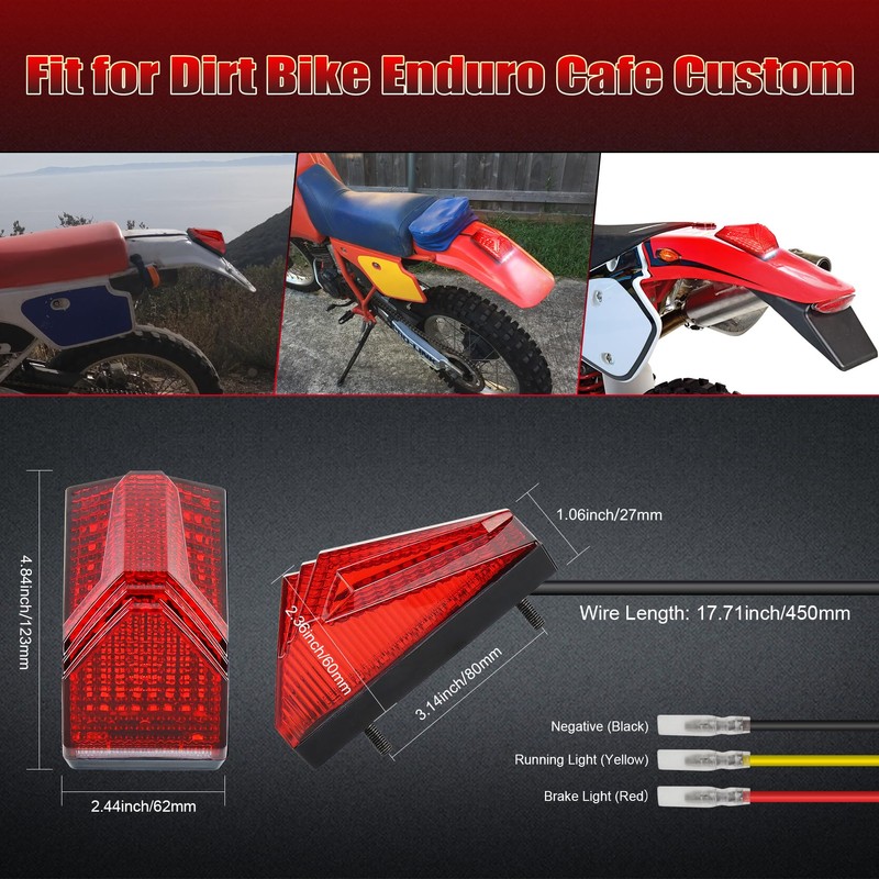 MOVOTOR LED Tail Light 500% Bright Rear Brake Light with