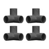 10Pcs 3 Way Elbow Connectors, Furniture Grade PVC Pipe Connectors