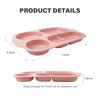 greenandlife 12 Inch (4PCS) Large Unbreakable Divided Plates for Kids
