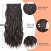 Mscat Clip-in Wavy Hair Extensions 4PCS Thick Hairpieces Black Brown