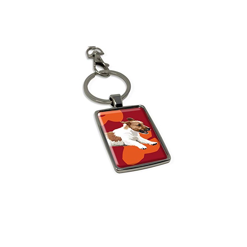 Jack Russell Keyring Keychain Gift by Leslie Gerry