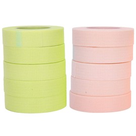 10 Rollos de Cinta para Pestañas, Cinta de Aislamiento de Pestañas Injertadas, Cinta de Extensión de Pestañas Transpirable, Cómoda, Sensible Y Resistente, para Arrancar sin(5 verdes + 5 rosas)