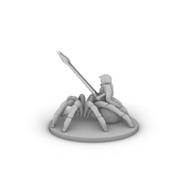 HAlfling MAle Ranger on Giant Spider Tabletop DND Gaming Miniature