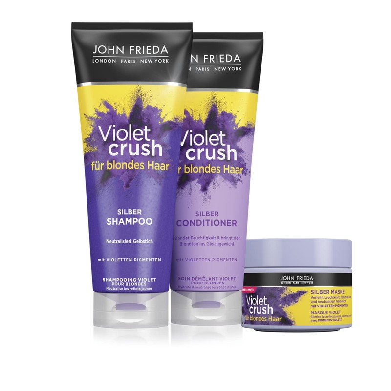 John Frieda Violet Crush Intensive Silver Shampoo, Neutralises Yellow &