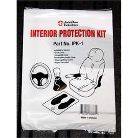 JohnDow Industries Interior Protection Kit, IPK-1, Box of 100 Kits Includes a Seat Cover, Floor Mat, Steering Wheel Cover, Gear Shift Cover, and Emergency Brake Cover