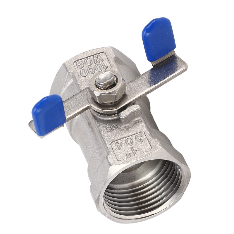 1in Full Port Ball Valve Stainless Steel Butterfly Shape Double