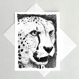 Cheetah Note Card