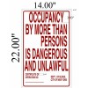 BuildingSigns.com Occupancy Sign NYC (Aluminum) 14 x 22-REF24-1027