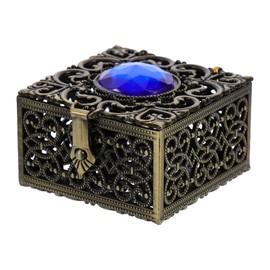 VALICLUD Vintage Catholic Rosary Box Retro Jewelry Organizer Zinc Alloy Storage Case Portable for Necklaces Special