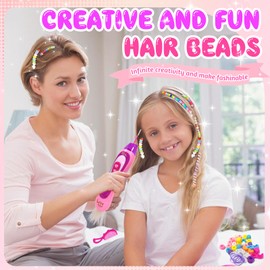 Audasi Automatic Hair Braider Machine Hair Braiding Kit DIY Hair Styling Tools for Girls Women Hair Bedazzler Accessories Princess Hair Decoration Birthday Present for Kids
