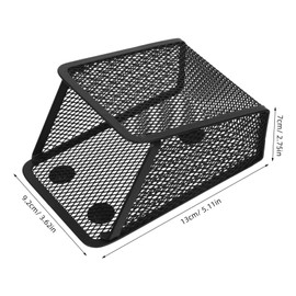 DOITOOL Magnetic Iron Pen Holder for Desk and Refrigerator Wall Mounted Metal Organizer Basket for Home and Office Storage Space Saving Pencil and Accessory Holder Compatible with Fridge