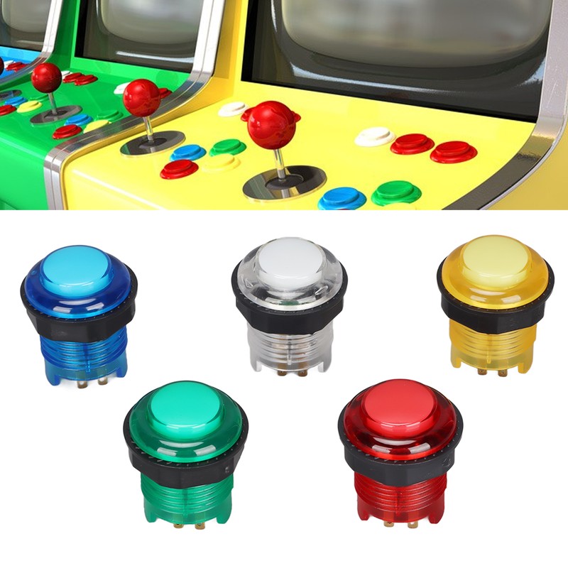5pcs Arcade Push Buttons Professional LED Illuminated Push Buttons for