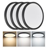 4PK 12 Inch LED Flush Mount Ceiling Light,24W, 2520LM, 3000K/4000K/6000K