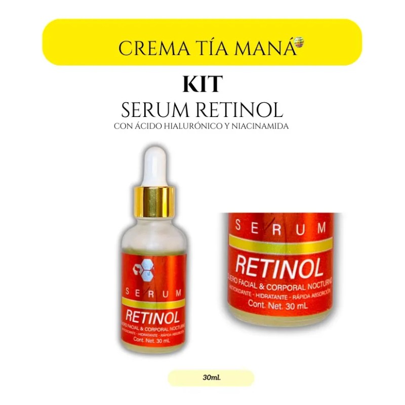 3 Suero Vitamina C Retinol Ácido Hialurónico Café Colágeno +