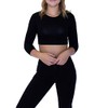 HALFTEE 3/4 Crew Neck Layering Tee | Crop Tops for