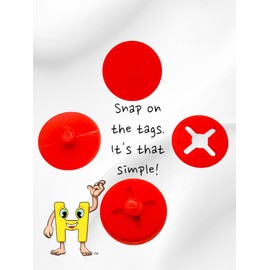 Heads or Toes Tags|Bed Sheet Marking Tags-Easy-to-Use for Bedding Organization-Reusable & Durable Bed Clips for Quick Bed-Making (Red)