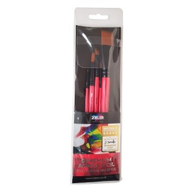 Zieler Premium Acrylic & Oil Brush Wallet (Set of 5)