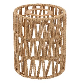 Natural Rattan Lampshade - Boho Pendant Lamp & Floor Lamp Design - Pendant Light Shade - Basket Lamps Hanging, Lantern, Table Lamp, Hanging Lights, Ceiling Lamp - Replacement Shade Diameter 12 cm