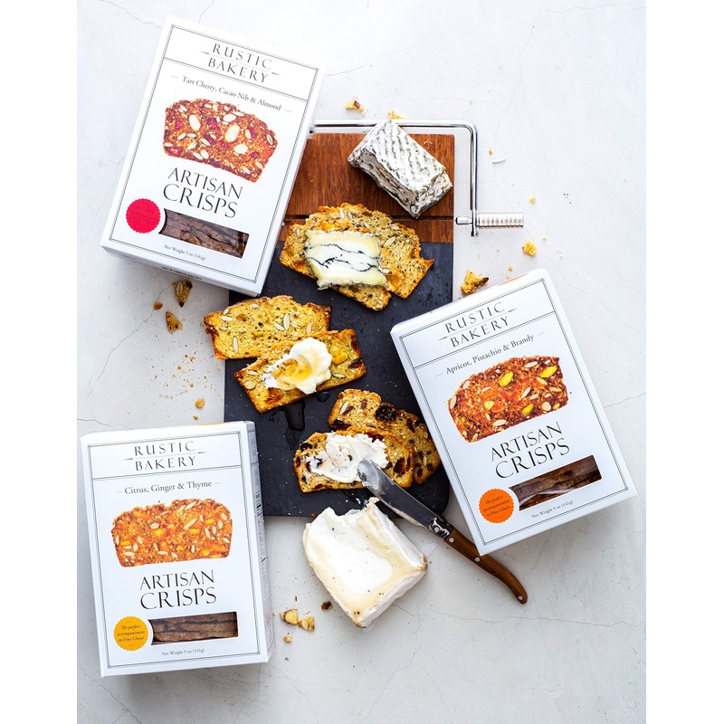 Rustic Bakery, Apricot, Pistachio & Brandy Crisps, 5 Ounce