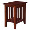 AFI Mission Solid Wood Chair Side Contemporary Table in Walnut