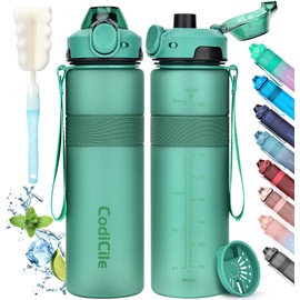 CodiCile Water Bottle, BPA-Free, 1 Litre Water Bottle, Sports Leak-Proof, Large Water Bottle, 1 Litre, Ideal for Gym, School, Office and Travel (