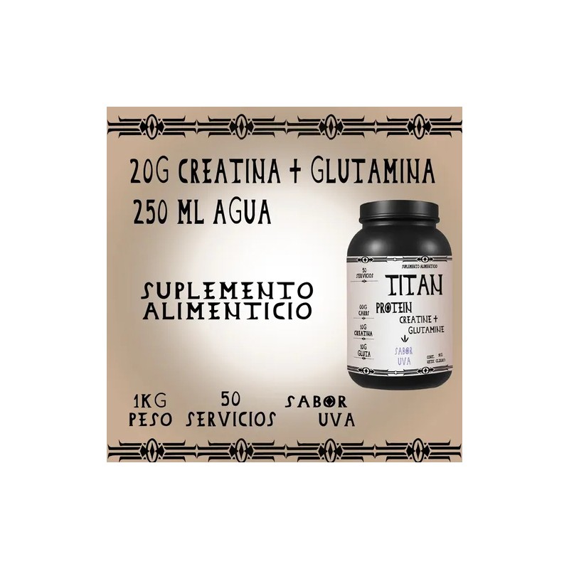 Aminoácidos Pre Creatina +glutamina Titan 1kg Varios Sabores