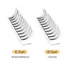 QUEWEL Premade Fans Eyelash Extensions 4D 0.07mm C 13mm Short