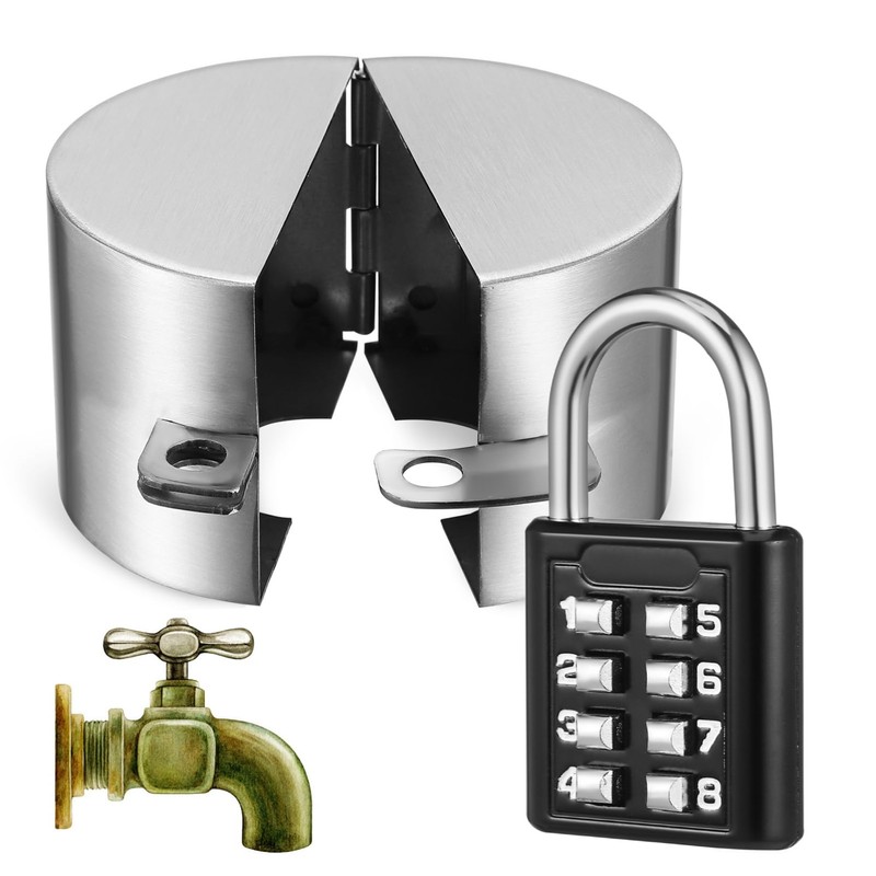 Yardwe 1 Set Hose Bib Lock Outdoor Winter Faucet Lock