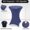 FestiCorp Spandex Table Cover, Cocktail Fitted Tablecloths, Round Highboy Stretch