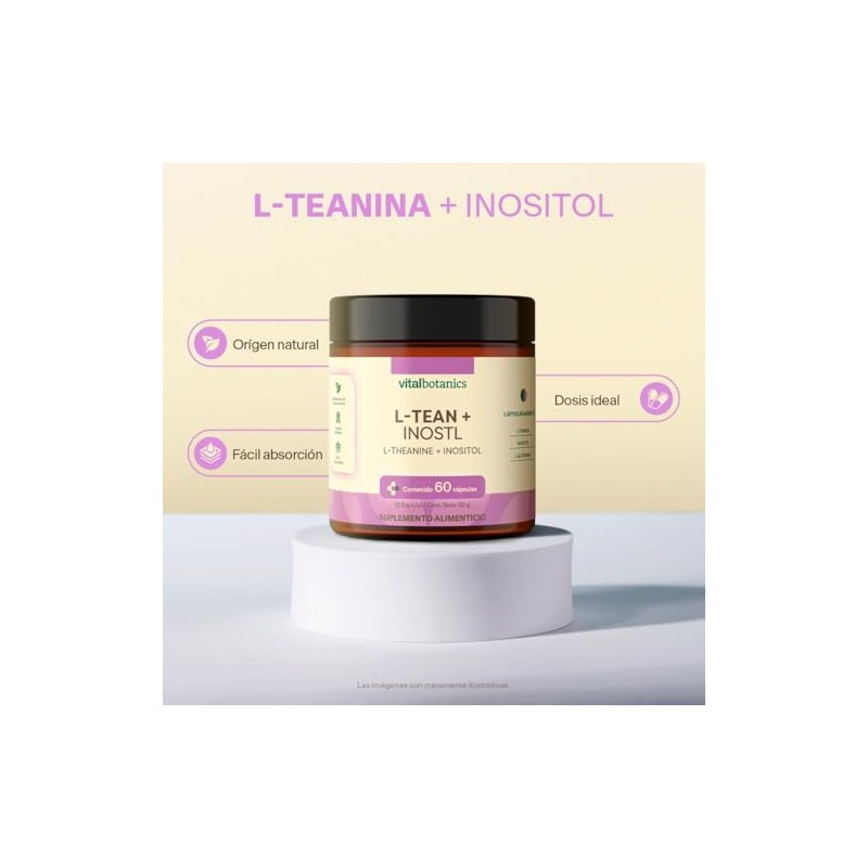 Vital Botanics L-Teanina, Inositol y L-Glutamina