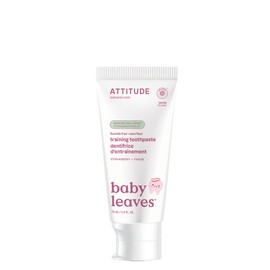 Attitude Baby and Child Fluoride-Free Training Toothpaste, Naturally Derived Ingredients, Vegan, EWG Verified, Strawberry, 2.6 Oz