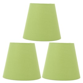 3pcs Cloth Fabric Lampshade Innovative E14 Intervention Type Modern Fabric Lampshade Dust Cover for Bedroom Bedside Pea Green