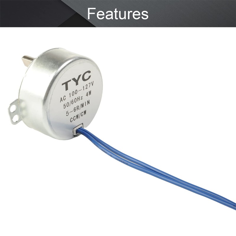 Fielect Synchronous Motor AC 110V 5-6RPM Turntable Motor CW/CCW Direction