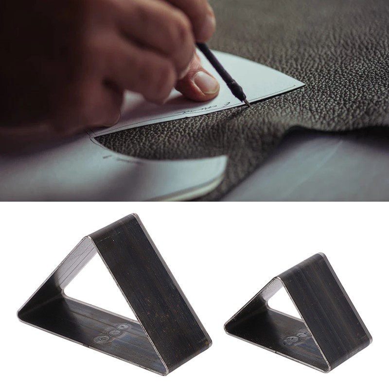 2PCS Triangle Leather Cutter Alloy Steel Hollow Punch Cutter Set