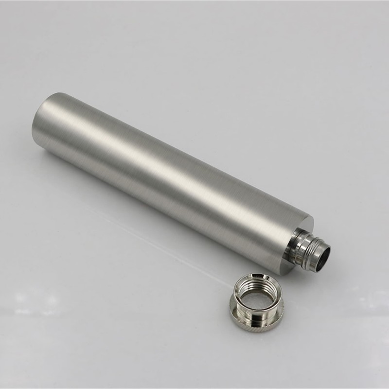 CNFLASK Stainless Steel 2oz Flat Bottom Tube Flask Mini Tube