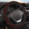Red Cherry Steering Wheel Cover for Women, Universal 15 inch