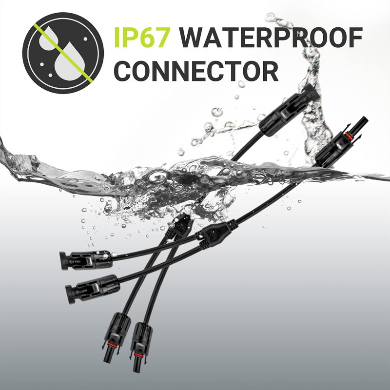 Newpowa Solar Panel Y Branch Cable Connectors Parallel Adaptor (M/FF,F/MM)