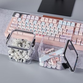 Keyboard Switch Container Switches Storage Box 700ml Transparent Sealed Tank Keycaps Storage Box for Keyboard Switches and Keycaps